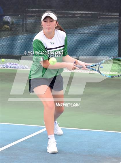 Thumbnail 3 in UIL 3A & 4A Tennis Doubles Quarterfinals photogallery.
