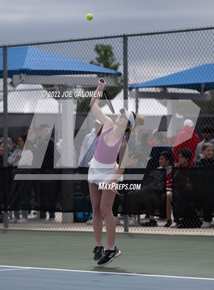 Thumbnail 1 in Liberty Hill vs Lebanon Trail (UIL 5A Girls Doubles State Quarterfinal) photogallery.