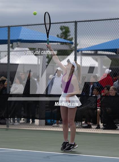 Thumbnail 2 in Liberty Hill vs Lebanon Trail (UIL 5A Girls Doubles State Quarterfinal) photogallery.