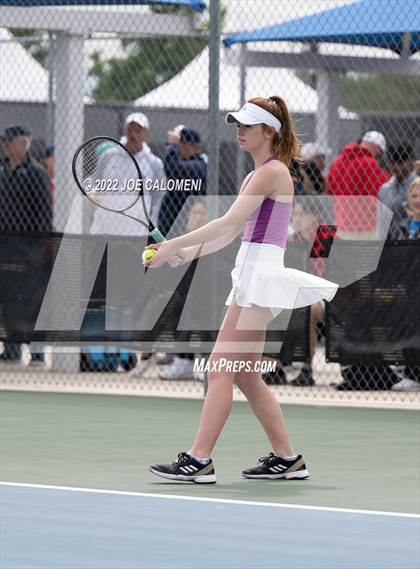 Thumbnail 3 in Liberty Hill vs Lebanon Trail (UIL 5A Girls Doubles State Quarterfinal) photogallery.