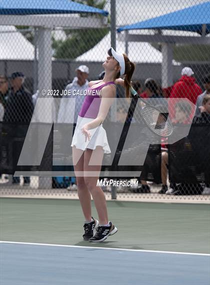 Thumbnail 2 in Liberty Hill vs Lebanon Trail (UIL 5A Girls Doubles State Quarterfinal) photogallery.