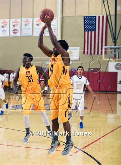 Thumbnail 1 in Advanced Preparatory International vs Hillcrest Academy (Hoophall West Invitational) photogallery.