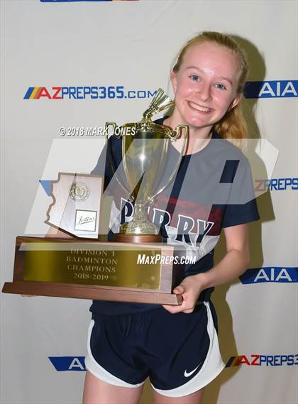Thumbnail 2 in 2018 AIA Girls Badminton State Championships (Awards Photos) photogallery.