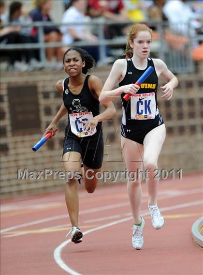 Thumbnail 2 in 117th Penn Relays (Girls 4x800m Large School Event 105) photogallery.