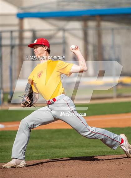 Thumbnail 2 in Rancho Bernardo vs Mt Carmel (Scrimmage) photogallery.