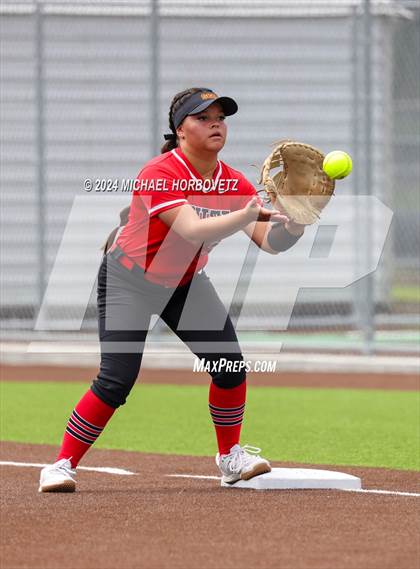 Thumbnail 1 in South Grand Prairie vs. Plano West (UIL 6A Softball Area) photogallery.
