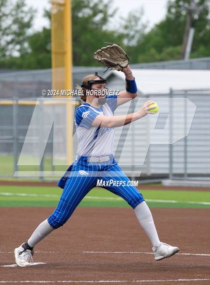 Thumbnail 2 in South Grand Prairie vs. Plano West (UIL 6A Softball Area) photogallery.
