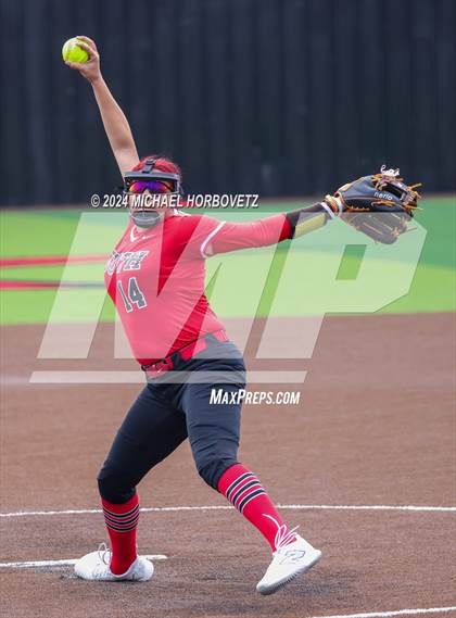 Thumbnail 2 in South Grand Prairie vs. Plano West (UIL 6A Softball Area) photogallery.