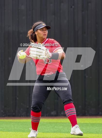 Thumbnail 2 in South Grand Prairie vs. Plano West (UIL 6A Softball Area) photogallery.