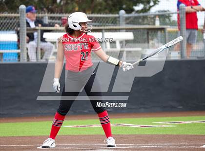 Thumbnail 1 in South Grand Prairie vs. Plano West (UIL 6A Softball Area) photogallery.