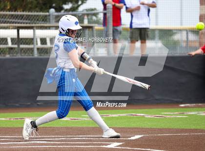 Thumbnail 3 in South Grand Prairie vs. Plano West (UIL 6A Softball Area) photogallery.
