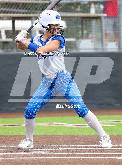 Thumbnail 1 in South Grand Prairie vs. Plano West (UIL 6A Softball Area) photogallery.