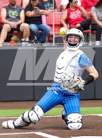 Thumbnail 1 in South Grand Prairie vs. Plano West (UIL 6A Softball Area) photogallery.