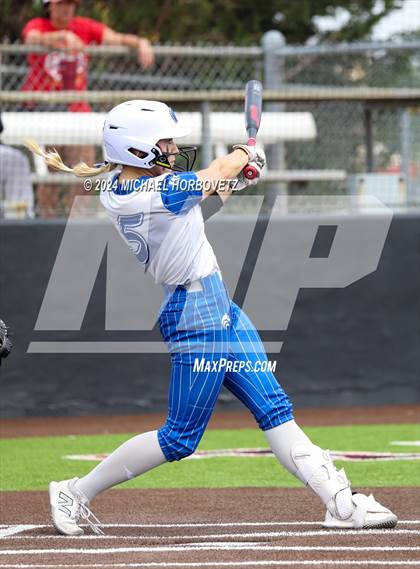 Thumbnail 3 in South Grand Prairie vs. Plano West (UIL 6A Softball Area) photogallery.