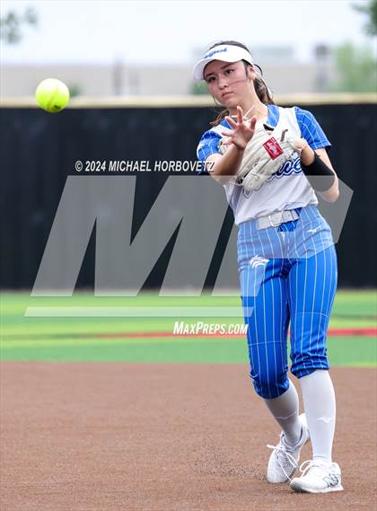 Thumbnail 1 in South Grand Prairie vs. Plano West (UIL 6A Softball Area) photogallery.
