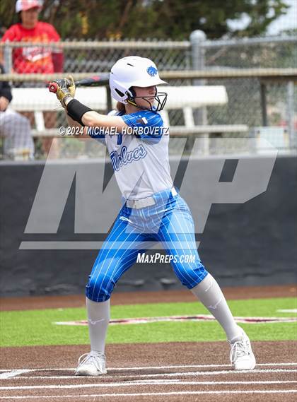 Thumbnail 3 in South Grand Prairie vs. Plano West (UIL 6A Softball Area) photogallery.