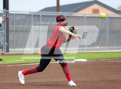 Thumbnail 2 in South Grand Prairie vs. Plano West (UIL 6A Softball Area) photogallery.