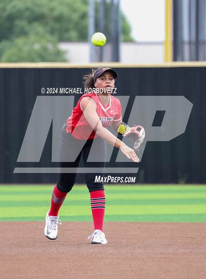 Thumbnail 1 in South Grand Prairie vs. Plano West (UIL 6A Softball Area) photogallery.