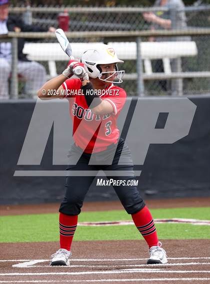 Thumbnail 1 in South Grand Prairie vs. Plano West (UIL 6A Softball Area) photogallery.