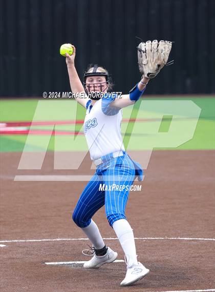 Thumbnail 2 in South Grand Prairie vs. Plano West (UIL 6A Softball Area) photogallery.