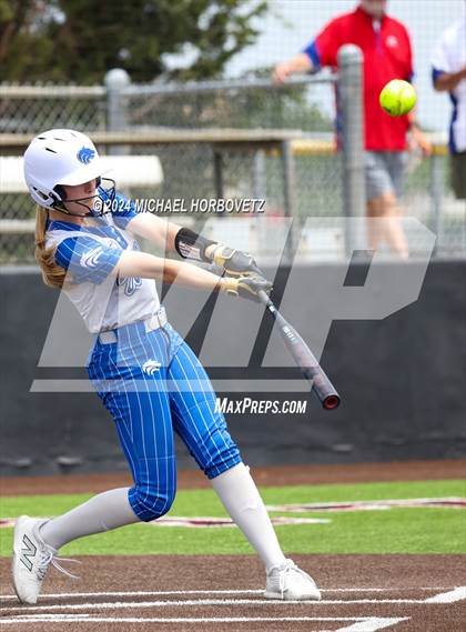 Thumbnail 3 in South Grand Prairie vs. Plano West (UIL 6A Softball Area) photogallery.