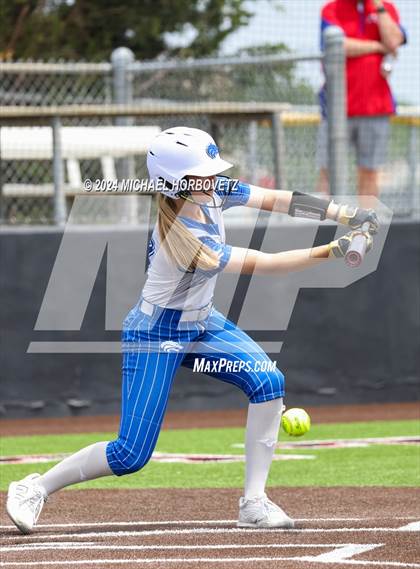 Thumbnail 1 in South Grand Prairie vs. Plano West (UIL 6A Softball Area) photogallery.