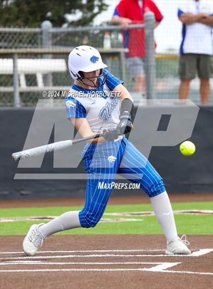 Thumbnail 1 in South Grand Prairie vs. Plano West (UIL 6A Softball Area) photogallery.