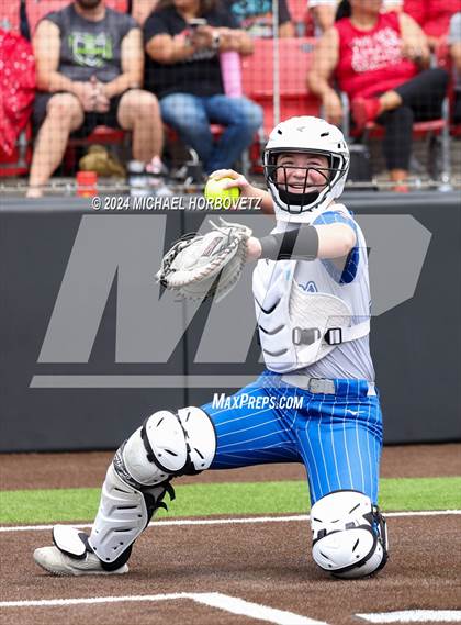 Thumbnail 2 in South Grand Prairie vs. Plano West (UIL 6A Softball Area) photogallery.