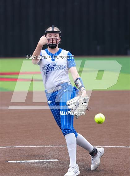 Thumbnail 2 in South Grand Prairie vs. Plano West (UIL 6A Softball Area) photogallery.