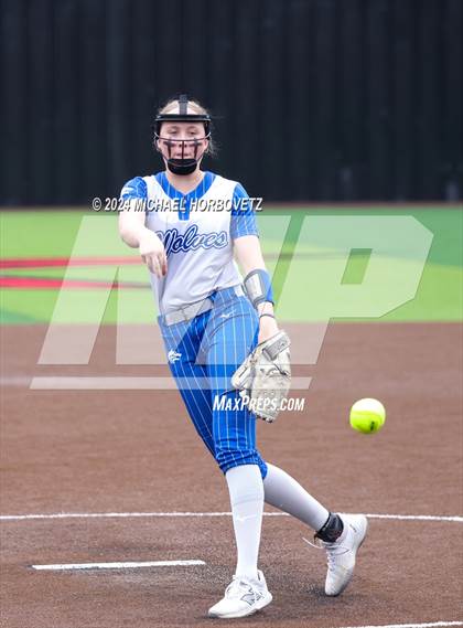 Thumbnail 1 in South Grand Prairie vs. Plano West (UIL 6A Softball Area) photogallery.