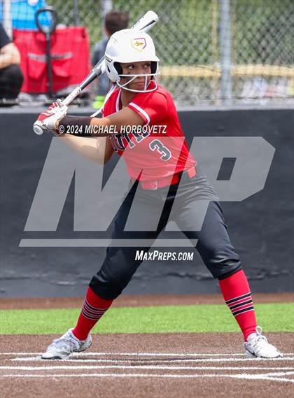 Thumbnail 1 in South Grand Prairie vs. Plano West (UIL 6A Softball Area) photogallery.