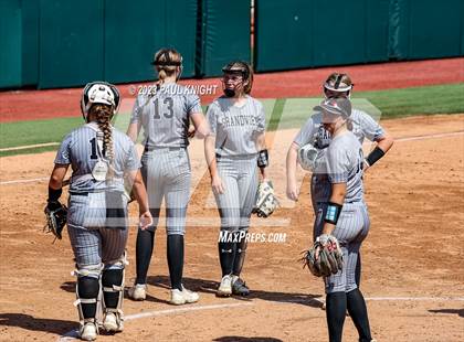 Thumbnail 3 in Grandview vs. Santa Gertrudis Academy (UIL 3A Softball Semifinal) photogallery.