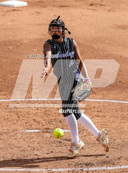 Thumbnail 2 in Grandview vs. Santa Gertrudis Academy (UIL 3A Softball Semifinal) photogallery.