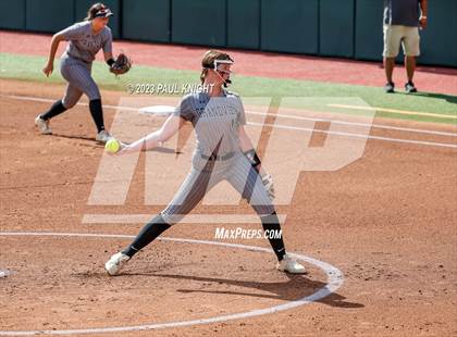 Thumbnail 3 in Grandview vs. Santa Gertrudis Academy (UIL 3A Softball Semifinal) photogallery.