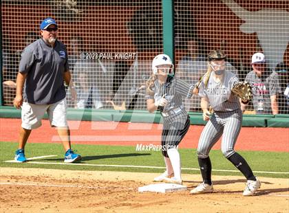 Thumbnail 3 in Grandview vs. Santa Gertrudis Academy (UIL 3A Softball Semifinal) photogallery.