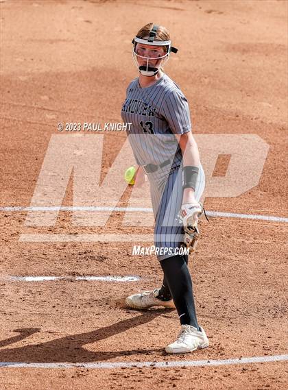 Thumbnail 2 in Grandview vs. Santa Gertrudis Academy (UIL 3A Softball Semifinal) photogallery.