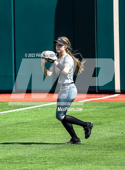 Thumbnail 3 in Grandview vs. Santa Gertrudis Academy (UIL 3A Softball Semifinal) photogallery.