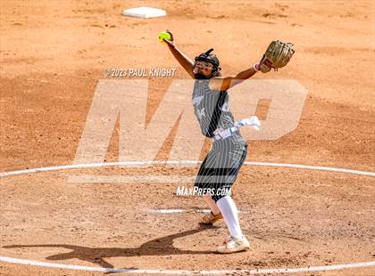 Thumbnail 3 in Grandview vs. Santa Gertrudis Academy (UIL 3A Softball Semifinal) photogallery.