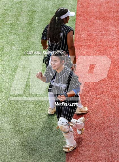 Thumbnail 2 in Grandview vs. Santa Gertrudis Academy (UIL 3A Softball Semifinal) photogallery.