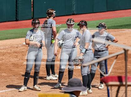Thumbnail 1 in Grandview vs. Santa Gertrudis Academy (UIL 3A Softball Semifinal) photogallery.