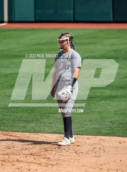 Thumbnail 1 in Grandview vs. Santa Gertrudis Academy (UIL 3A Softball Semifinal) photogallery.