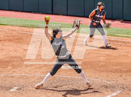 Thumbnail 3 in Grandview vs. Santa Gertrudis Academy (UIL 3A Softball Semifinal) photogallery.