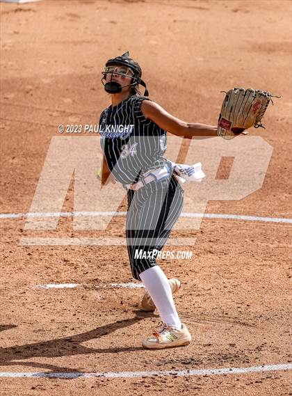 Thumbnail 3 in Grandview vs. Santa Gertrudis Academy (UIL 3A Softball Semifinal) photogallery.