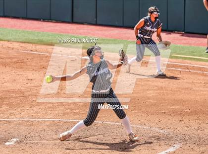 Thumbnail 2 in Grandview vs. Santa Gertrudis Academy (UIL 3A Softball Semifinal) photogallery.