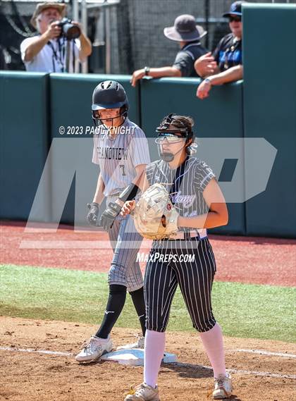 Thumbnail 3 in Grandview vs. Santa Gertrudis Academy (UIL 3A Softball Semifinal) photogallery.