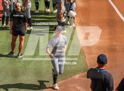 Thumbnail 2 in Grandview vs. Santa Gertrudis Academy (UIL 3A Softball Semifinal) photogallery.