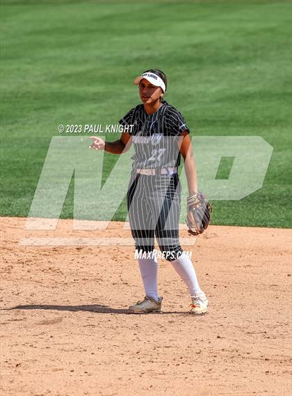 Thumbnail 1 in Grandview vs. Santa Gertrudis Academy (UIL 3A Softball Semifinal) photogallery.