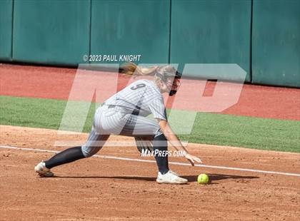 Thumbnail 3 in Grandview vs. Santa Gertrudis Academy (UIL 3A Softball Semifinal) photogallery.