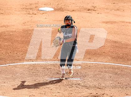 Thumbnail 2 in Grandview vs. Santa Gertrudis Academy (UIL 3A Softball Semifinal) photogallery.