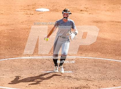 Thumbnail 1 in Grandview vs. Santa Gertrudis Academy (UIL 3A Softball Semifinal) photogallery.